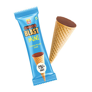 Pure Temptation® Chocoblast - Mini Chocolate Filled Cones - Chocolate Flavour 1x48 pcs pack