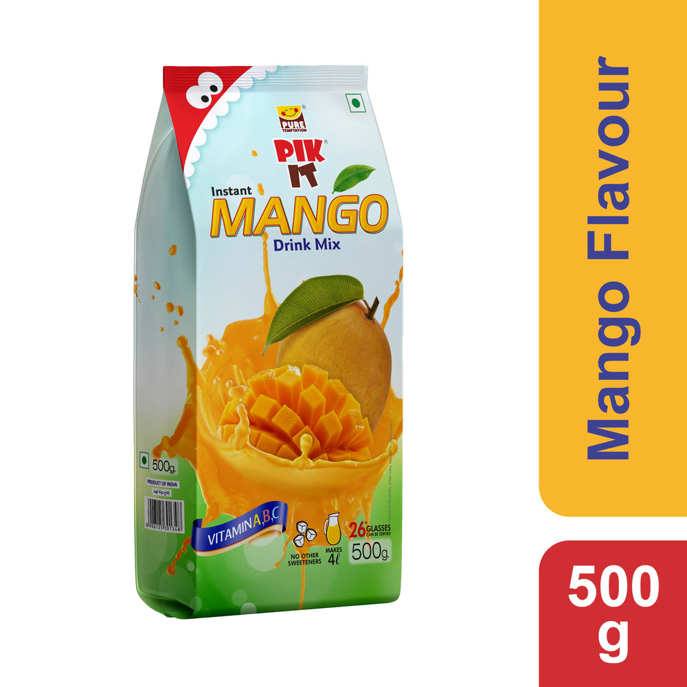 
                  
                    Load image into Gallery viewer, Pure Temptation® PIK IT® Instant Drink Mix - Mango Fruit Powdered Drink Mix for Kids &amp;amp; Adults - Amazing Flavour Drink Mix - 500 grams For 4 Liters
                  
                