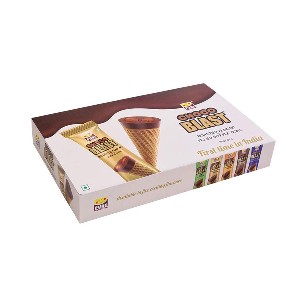 Pure Temptation® Chocoblast - Chocolate Filled Waffle Cones - Chocolate Flavour Bulk Pack