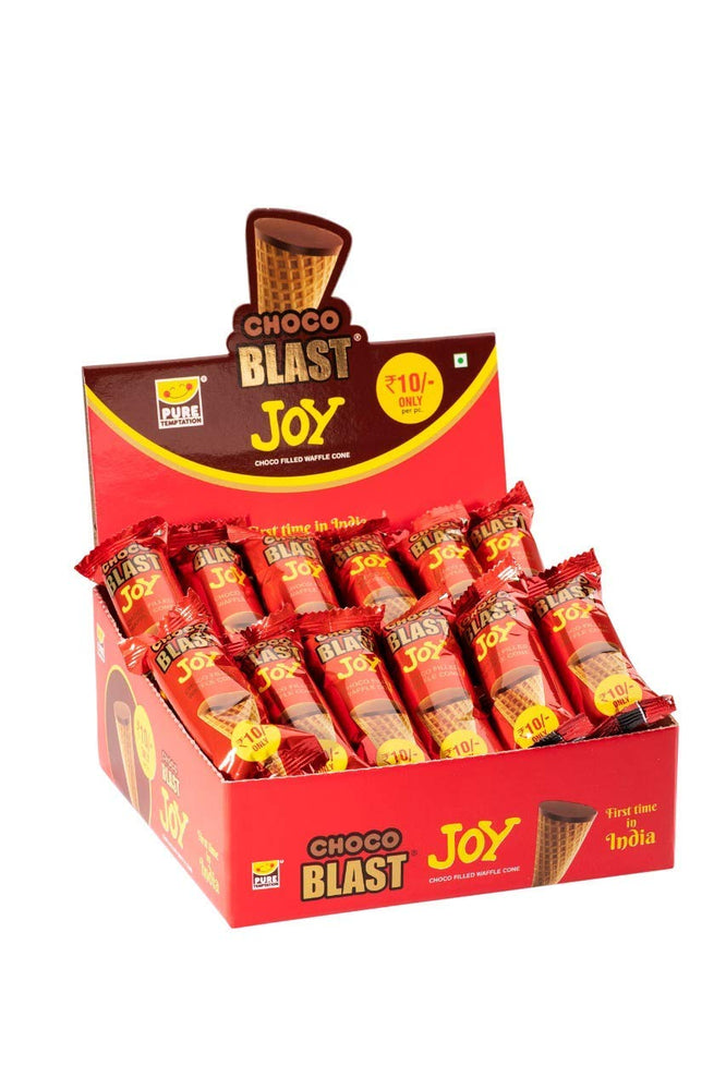 Pure Temptation® Chocoblast - Premium Chocolate Filled Waffle Cones - Display Stand Gift Box