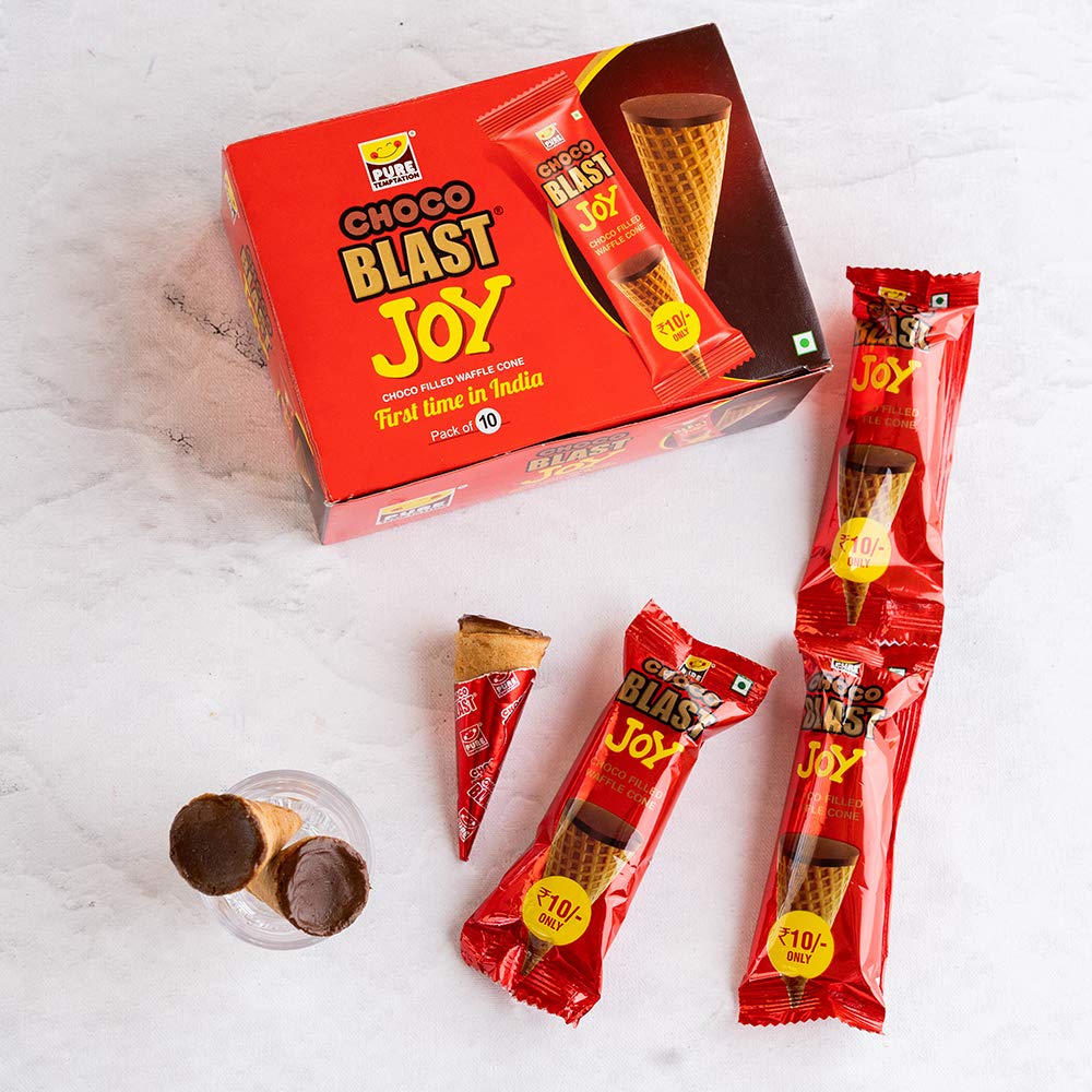 Pure Temptation® Chocoblast - Premium Chocolate Filled Waffle Cones - Display Stand Gift Box