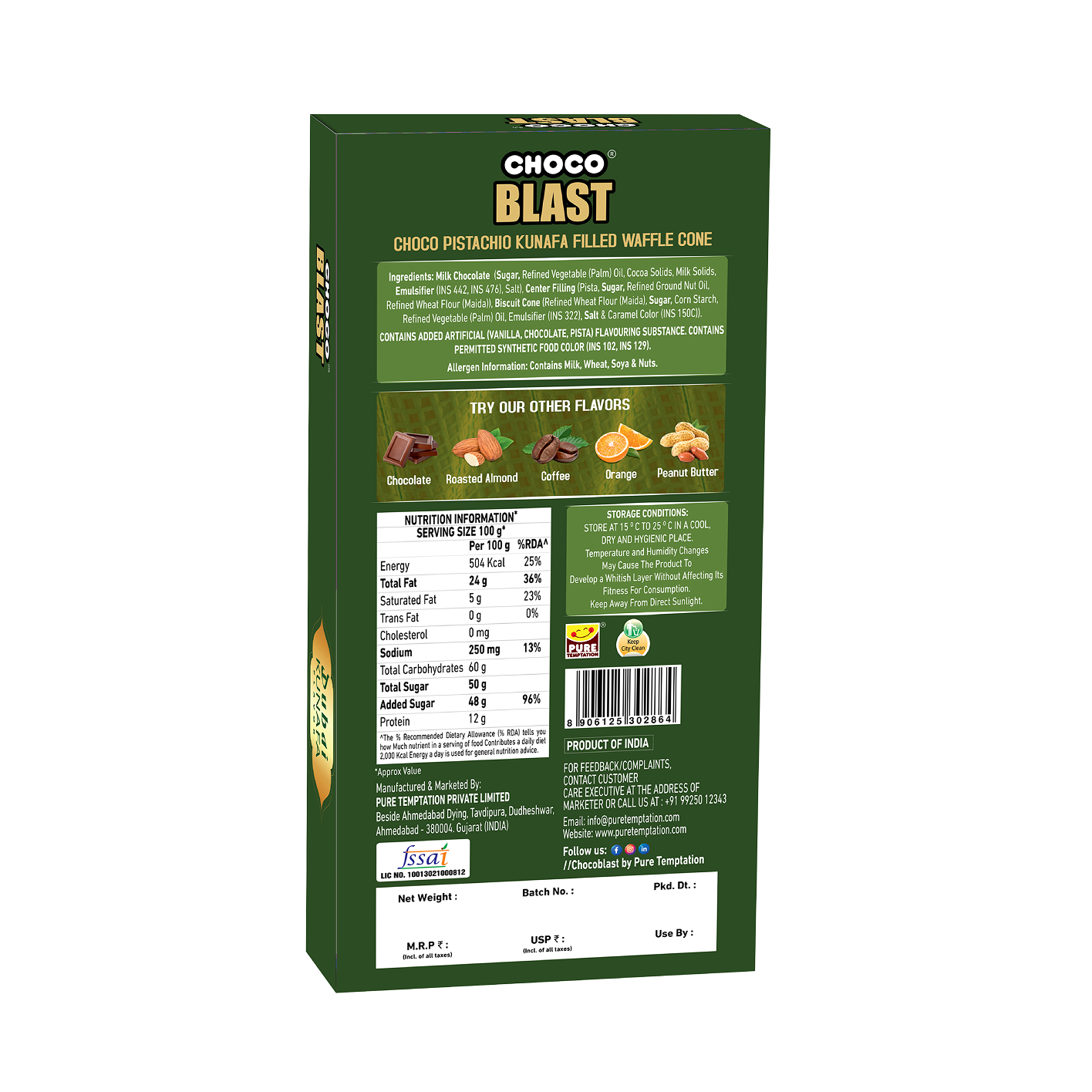 Pure Temptation Chocoblast Kunafa