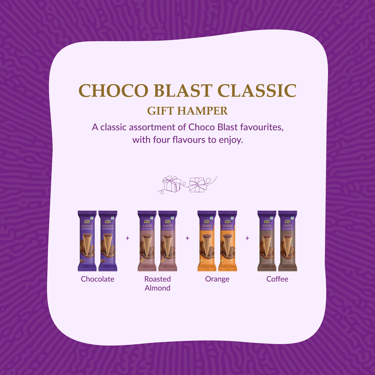 Choco Blast Classic - Assorted Pack - 8 Nos (CB Chocolate / Roasted Almond / Coffee / Orange) - 02 Nos Each