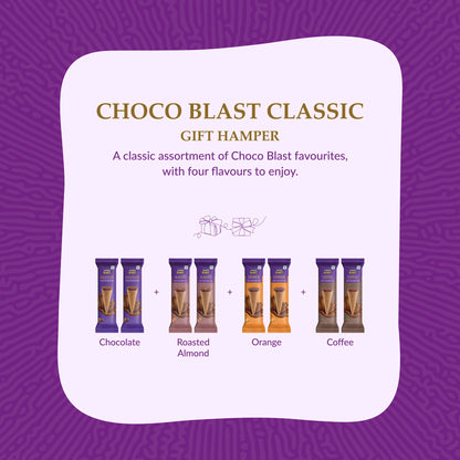 Choco Blast Classic - Assorted Pack - 8 Nos (CB Chocolate / Roasted Almond / Coffee / Orange) - 02 Nos Each