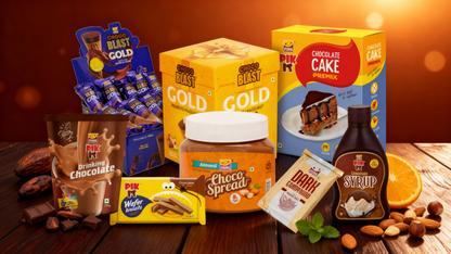 Pure Temptation Chocoblast Waffle Cones [10pcs] – Choco-Filled, Non-Meltable Gift Box with Roasted Hazelnut, Individually Wrapped Snacks for Kids & Adults.