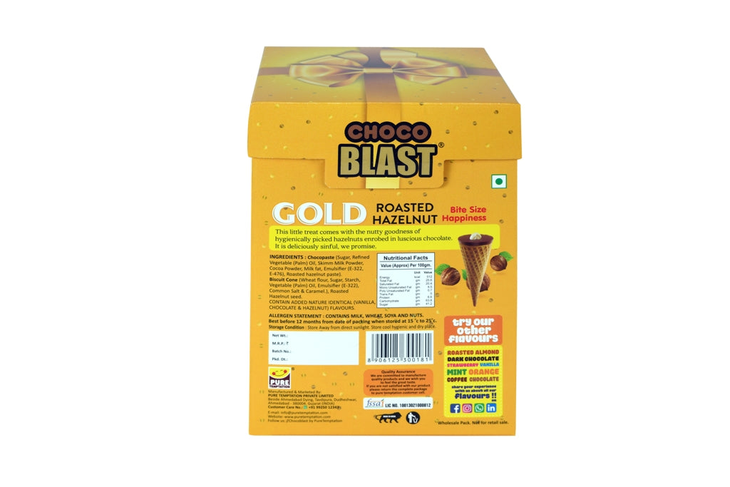 PURE TEMPTATION CHOCOBLAST GOLD ROASTED HAZELNUT FRIEND PACK 1X10