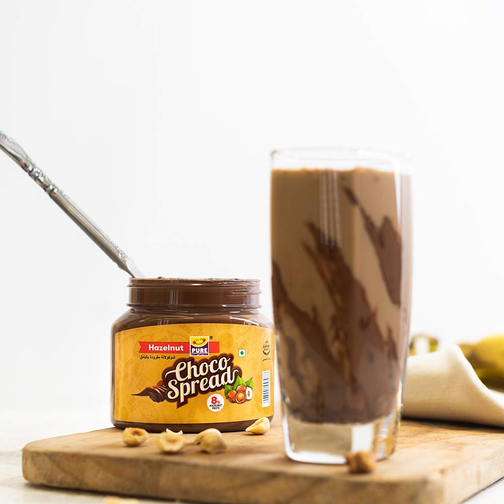 Pure Temptation® Premium Hazelnut Flavoured Chocolate Spread + Almond Flavoured Chocolate Choco Spread
