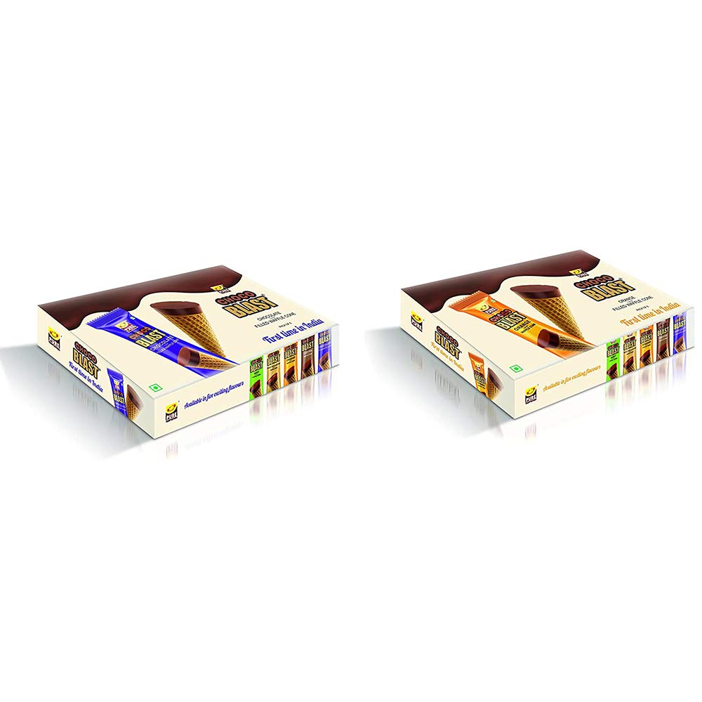 Pure Temptation® Chocoblast - Chocoblast Filled Waffle Cones - Chocolate & Orange Flavours