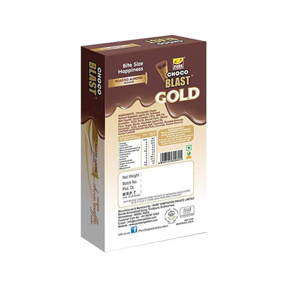 Pure Temptation® Gold Chocoblast - Premium Chocolate Filled Waffle Cones - Roasted Almond Flavour 1X10X3