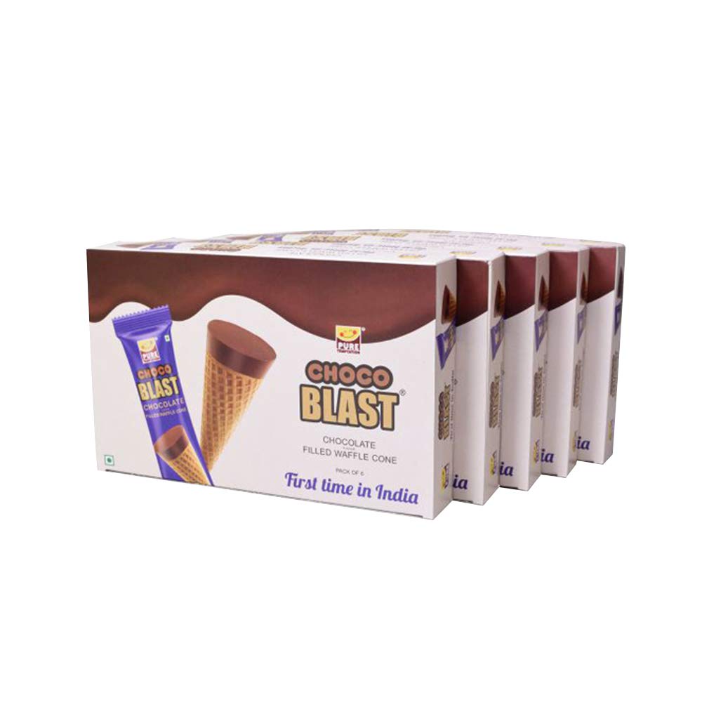 Pure Temptation® Chocoblast - Chocolate Filled Waffle Cones - Chocolate Flavour