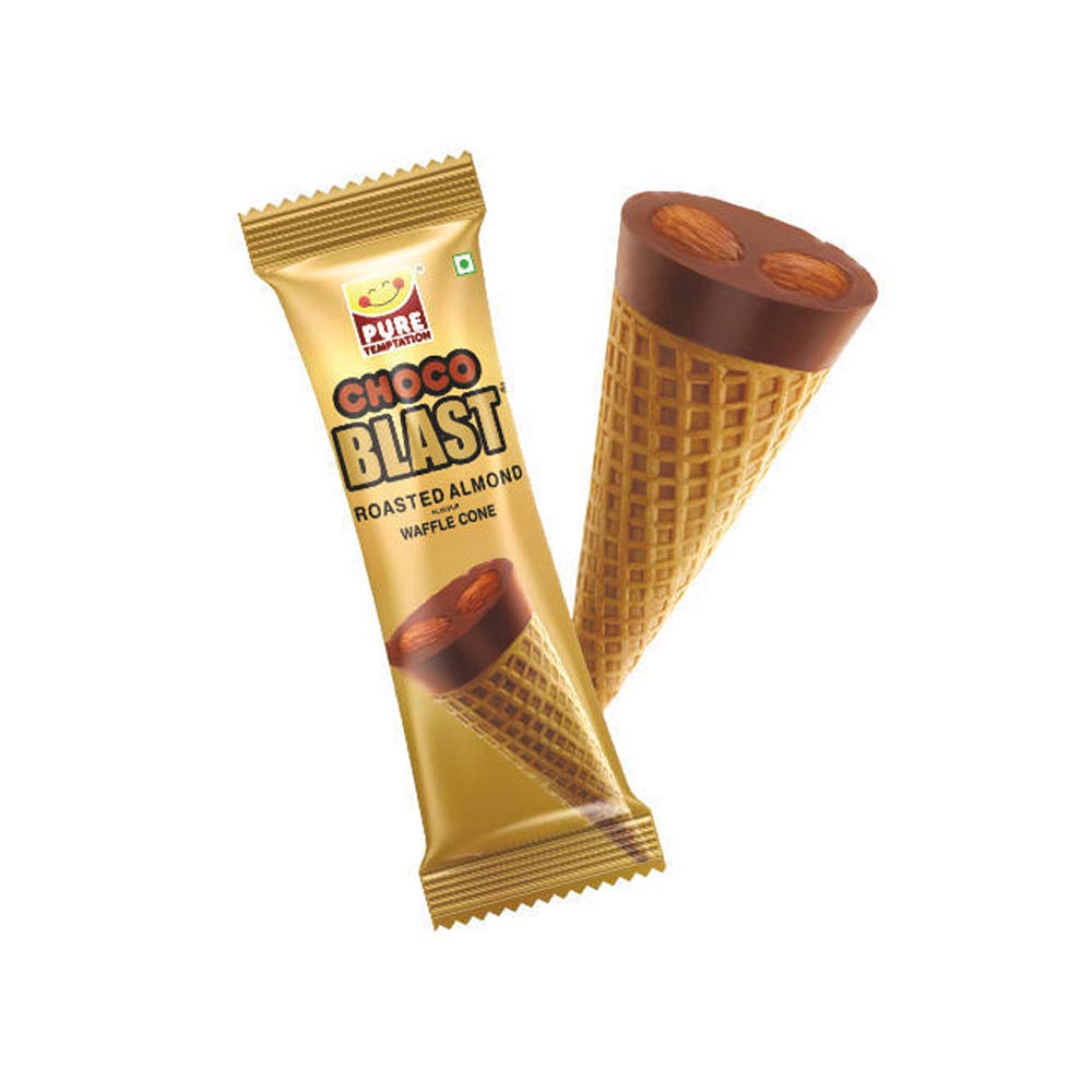 Pure Temptation® Chocoblast - Chocolate Filled Waffle Cones - Chocolate Flavour Bulk Pack