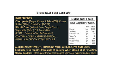Pure Temptation Chocoblast Gold 50% Dark Chocolate Friend Pack 1X10