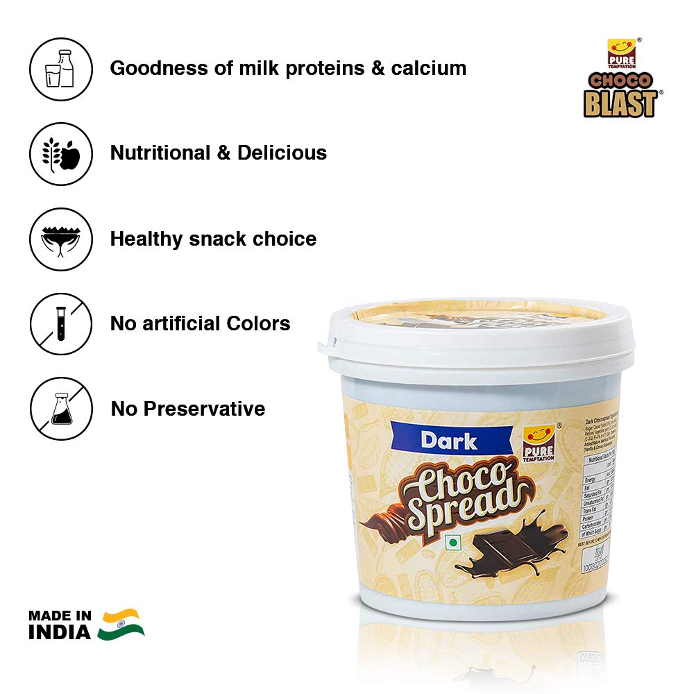 Pure Temptation® Premium Dark Chocolate Flavoured Choco Spread Jar 1 kg