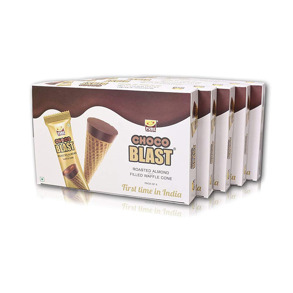 Pure Temptation® Chocoblast - Chocoblast Filled Waffle Cones - Roasted Almond Flavour