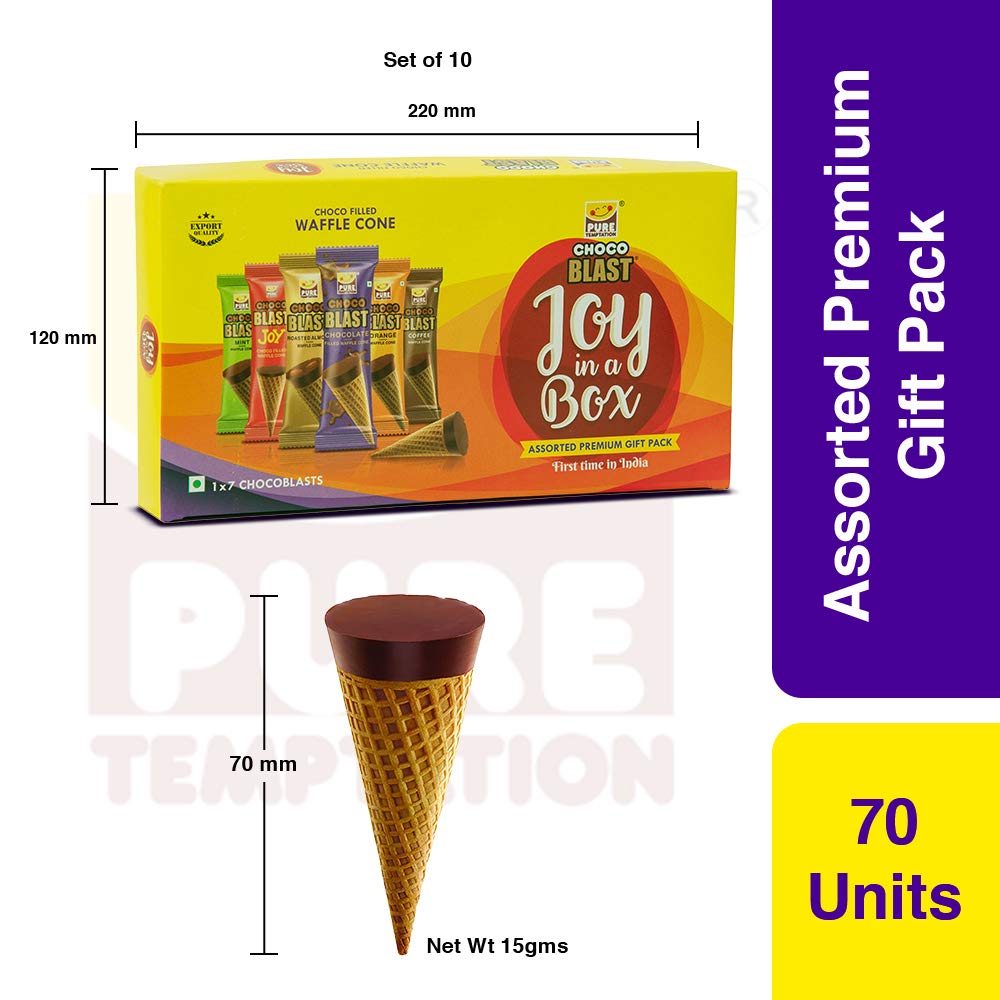 
                  
                    Load image into Gallery viewer, Pure Temptation® Chocoblast - Chocolate Filled Waffle Cones - Assorted Flavours
                  
                