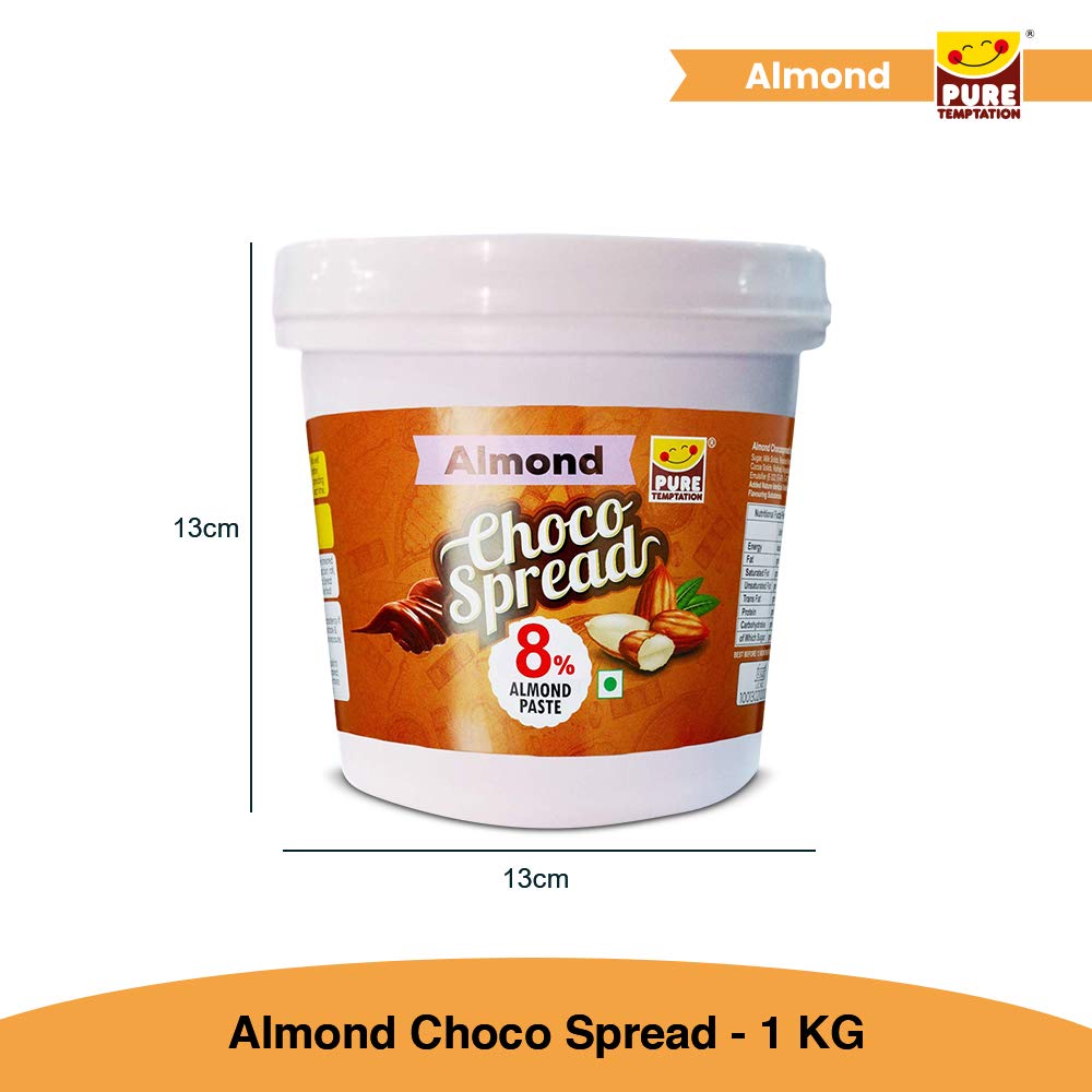 
                  
                    Load image into Gallery viewer, Pure Temptation® Premium Almond Flavoured Chocolate Choco Spread Jar 1 kg
                  
                