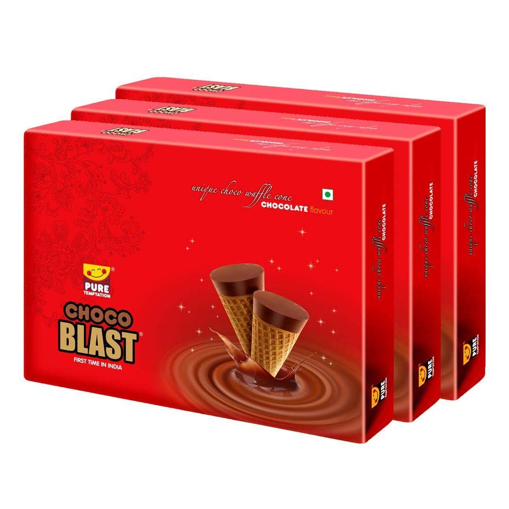 Pure Temptation® Chocoblast - Chocolate Filled Waffle Cones - Premium Gift Packs