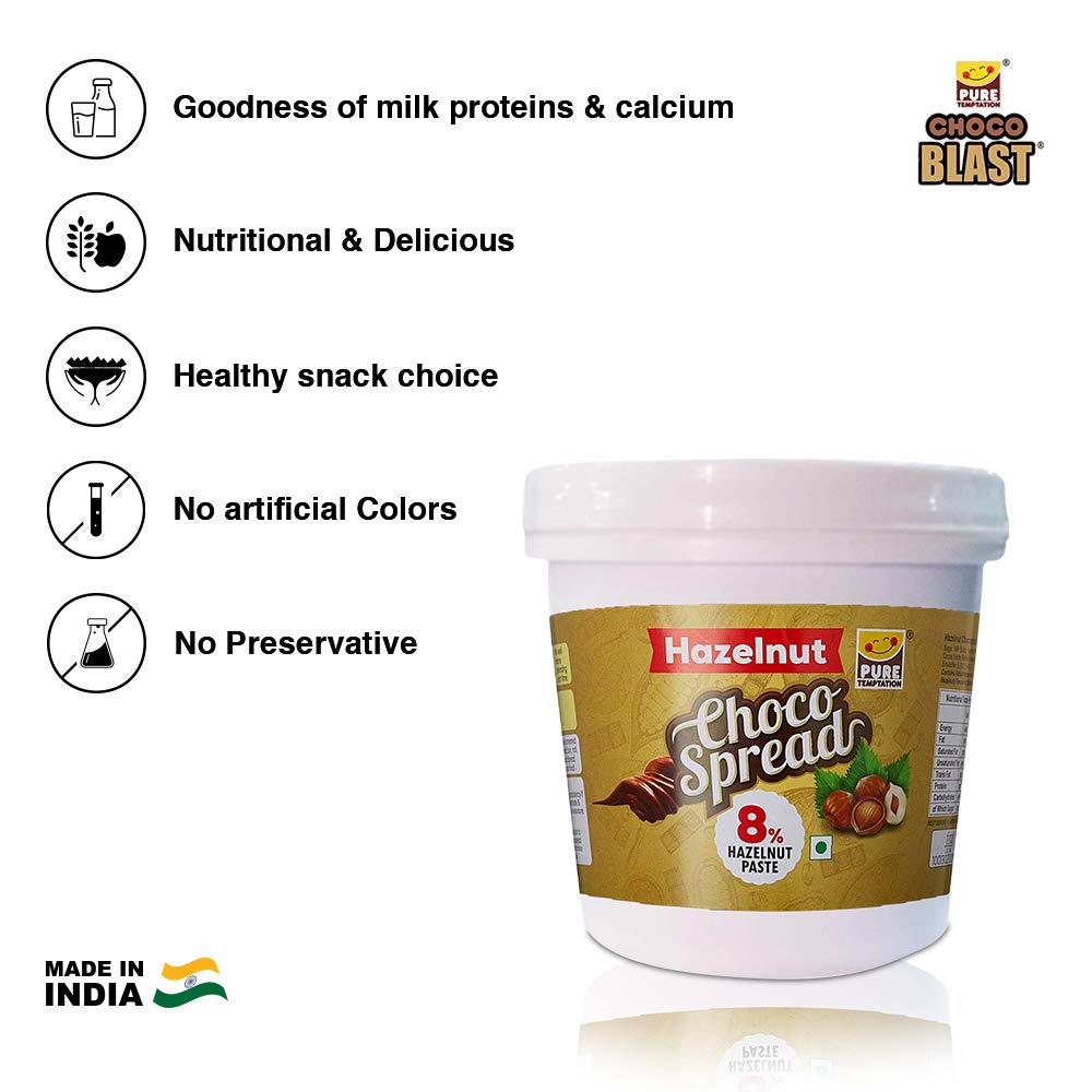 Pure Temptation® Premium Hazelnut Flavoured Chocolate Choco Spread Jar 1 kg