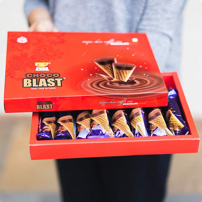 Pure Temptation® Chocoblast - Chocolate Filled Waffle Cones - Premium Gift Packs