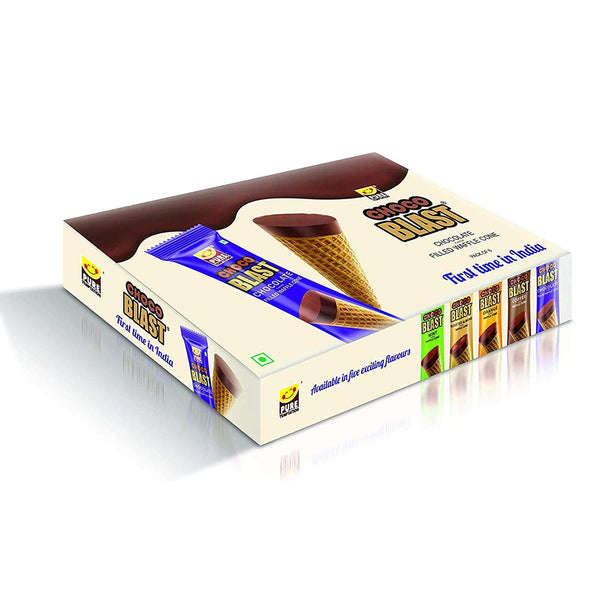 Pure Temptation® Chocoblast - Chocolate Filled Waffle Cones - Chocolate Flavour Bulk Pack