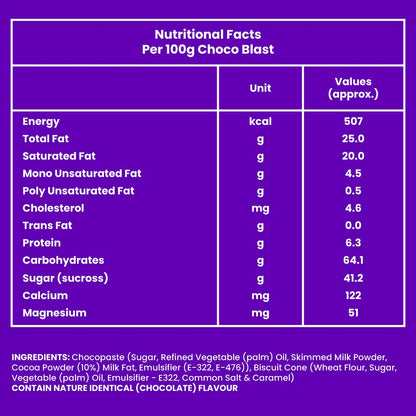 Pure Temptation® Chocoblast - Chocolate Flavour Filled Waffle Cones Party Pack 1x25x20