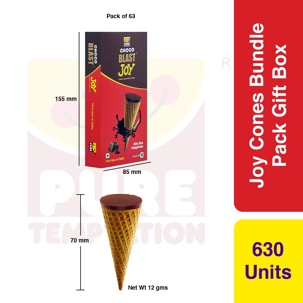 
                  
                    Load image into Gallery viewer, Pure Temptation® Chocoblast - Chocolate Filled Waffle Cones - Chocolate Flavour Bulk Pack
                  
                