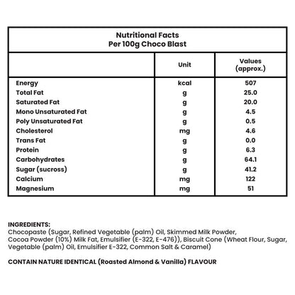 Pure Temptation® Chocoblast - Chocoblast Filled Waffle Cones - Roasted Almond Flavour