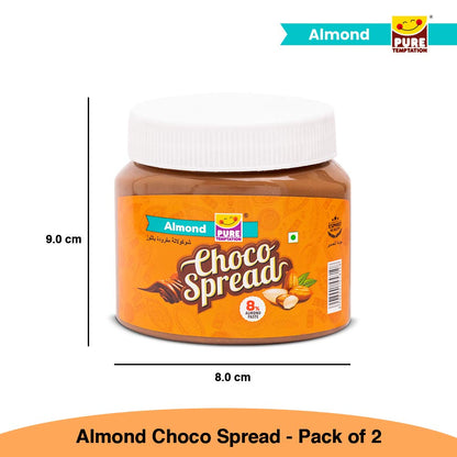Pure Temptation® Premium Almond Flavoured Chocolate Choco Spread Jars 2x340g
