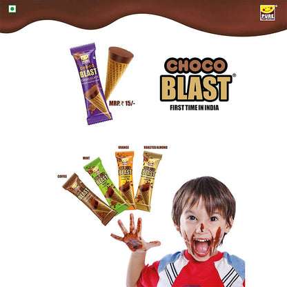 Pure Temptation® Chocoblast - Chocolate Filled Waffle Cones - Chocolate Flavour Bulk Pack