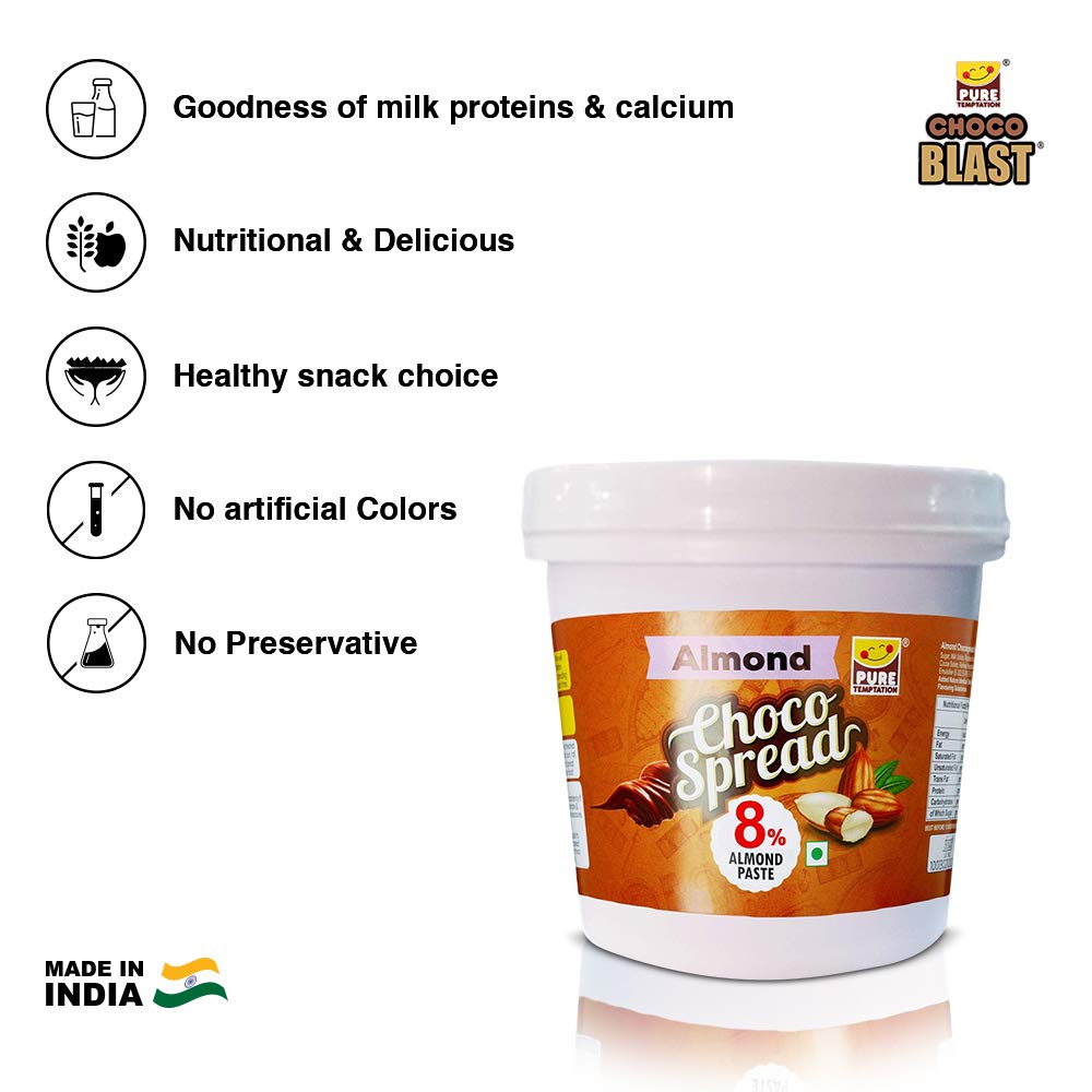 Pure Temptation® Premium Almond Flavoured Chocolate Choco Spread Jar 1 kg