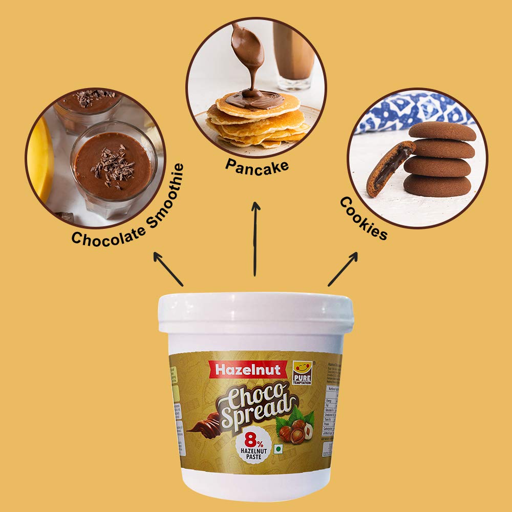 Pure Temptation® Premium Hazelnut Flavoured Chocolate Choco Spread Jar 1 kg