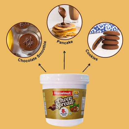 Pure Temptation® Premium Hazelnut Flavoured Chocolate Choco Spread Jar 1 kg