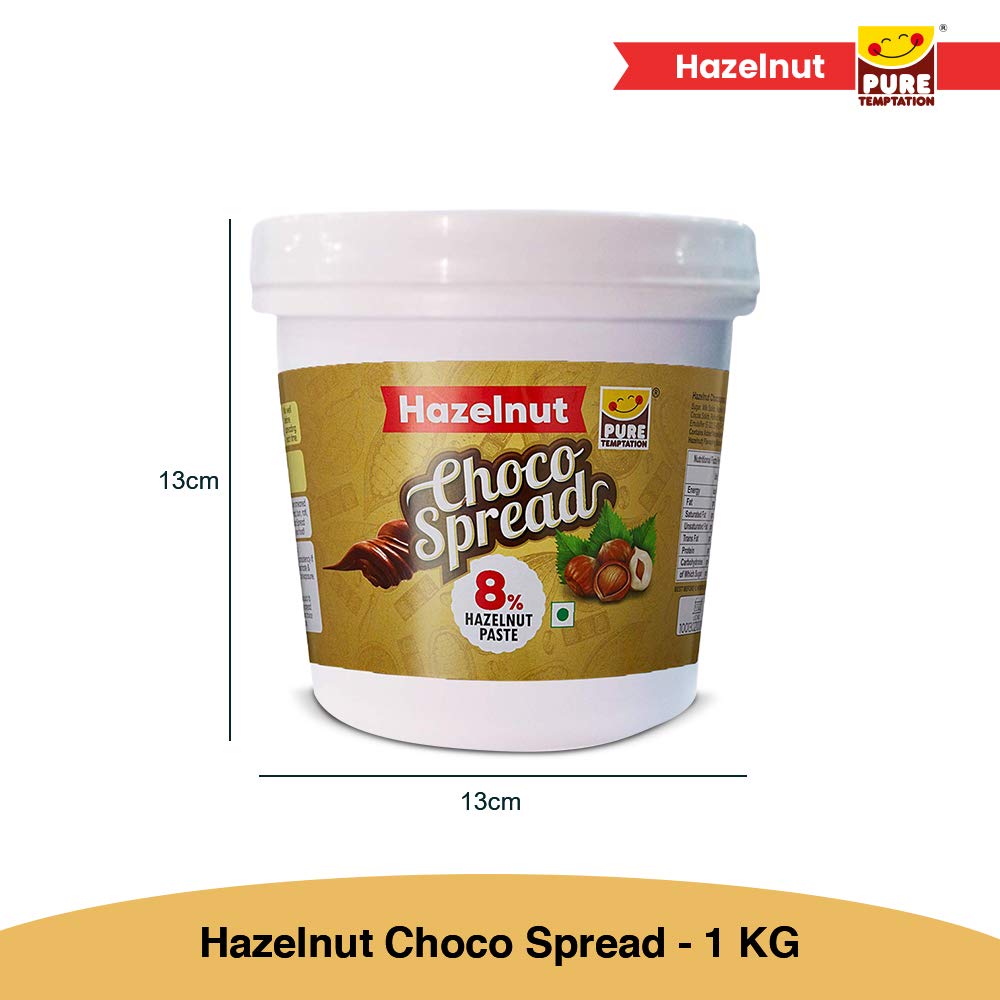 Pure Temptation® Premium Hazelnut Flavoured Chocolate Choco Spread Jar 1 kg