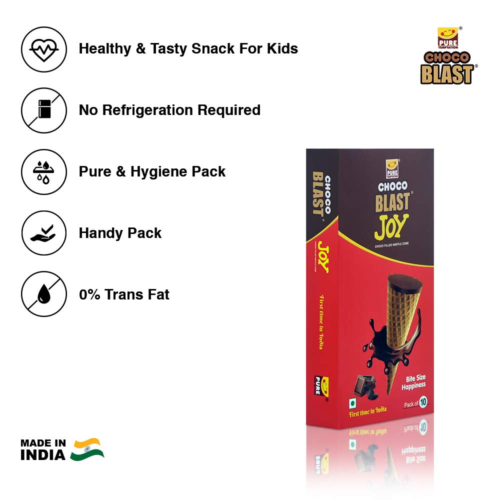 Pure Temptation® Chocoblast - Chocoblast Filled Waffle Cones - Chocolate Flavour