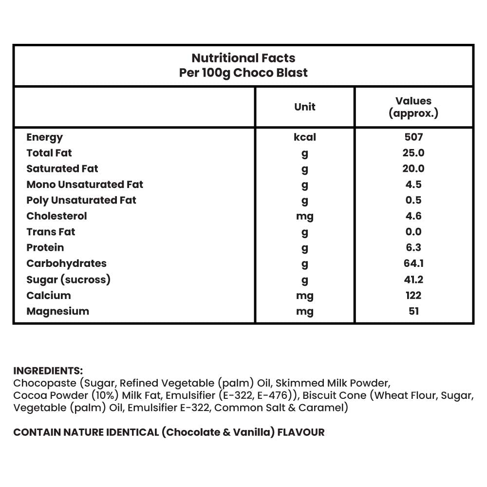 Pure Temptation® Chocoblast - Chocoblast Filled Waffle Cones - Chocolate & Orange Flavours