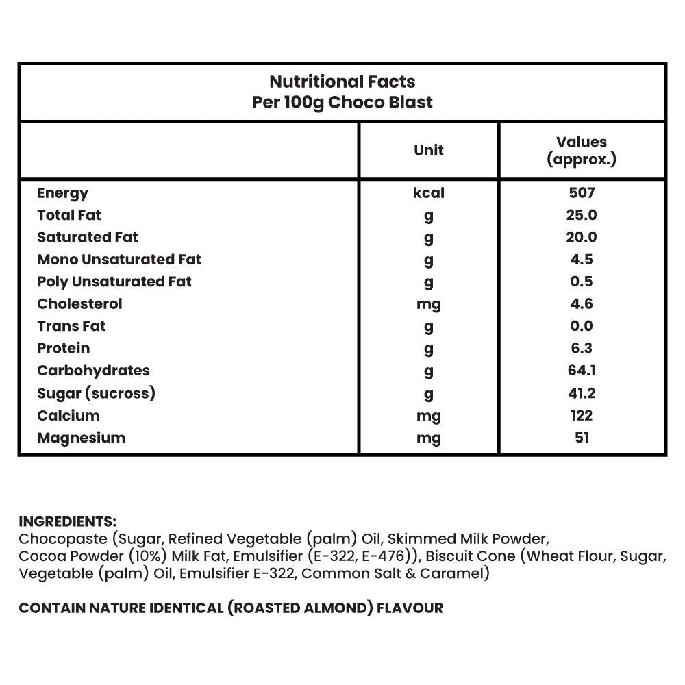 Pure Temptation® Chocoblast - Chocolate Filled Waffle Cones - Chocolate Flavour Bulk Pack