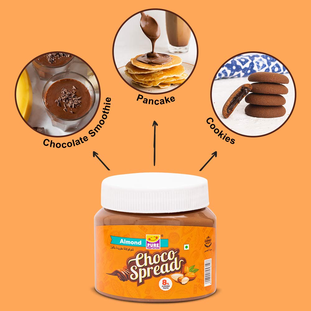 
                  
                    Load image into Gallery viewer, Pure Temptation® Premium Almond Flavoured Chocolate Choco Spread Jars 2x340g
                  
                