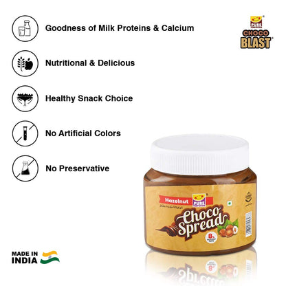 Pure Temptation® Premium Hazelnut Flavoured Chocolate Choco Spread Jar 340g