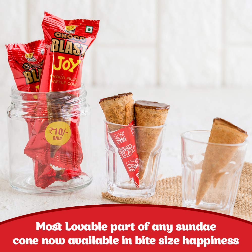 Pure Temptation® Chocoblast - Chocoblast Filled Waffle Cones - Chocolate Flavour