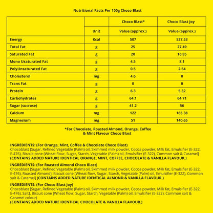 Pure Temptation® Chocoblast - Chocolate Filled Waffle Cones - Chocolate Flavour Bulk Pack of 65